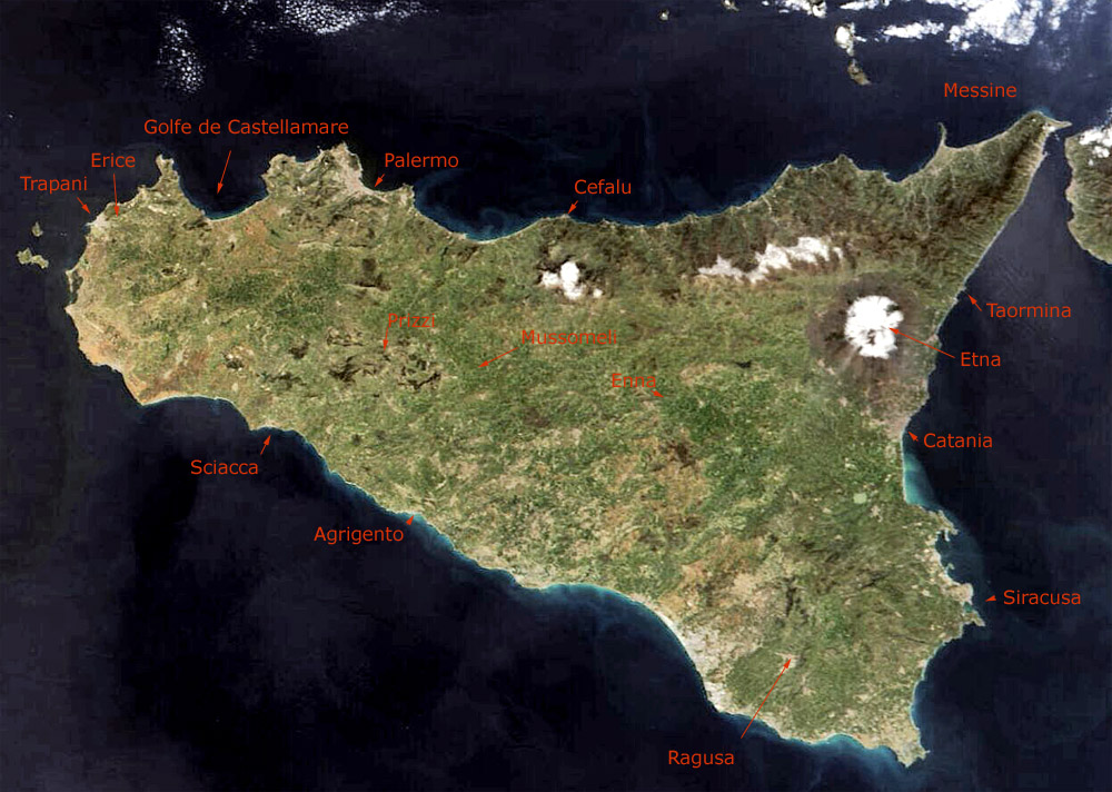 photo satellite sicile