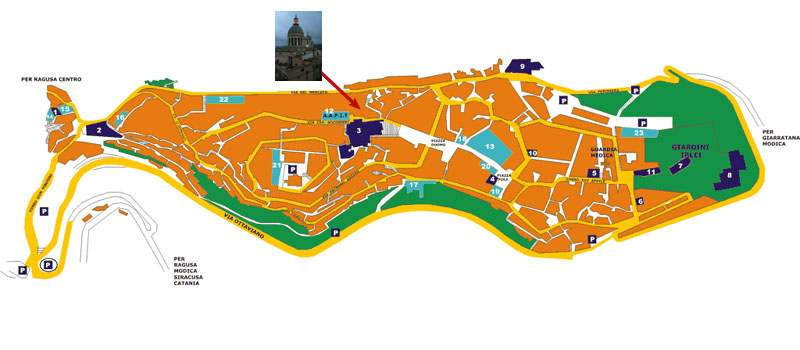 plan de Ragusa Ibla
