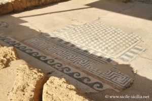 Mosaïques d'une maison du quartier hellénistique-romain à Agrigente