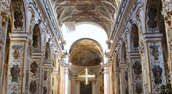 Intérieur de la cathédrale de Caltanissetta, Sicile