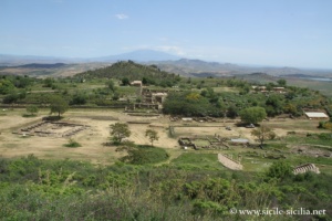 Panorama sur Morgantina depuis la colline ouest, Sicile