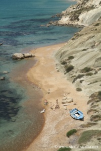 Plage de Barbarossa, réserve naturelle de Capo Bianco, Palma di Montechiaro, Sicile