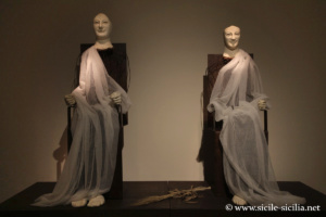 Visages de Kore et Déméter, musée archéologique d'San FRancesco, musée archéologique d'Aidone, Sicile, Sicile