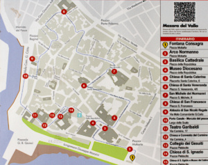 Carte du centre historique de Mazara del Vallo, Sicile