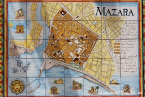 Plan du centre historique de Mazara del Vallo