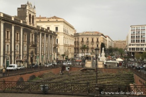 Piazza Stesicoro, amphitheatre romain, Catane