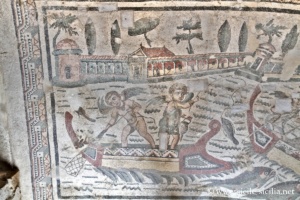 Portique en hémicycle, Villa romaine de Casale, Sicile