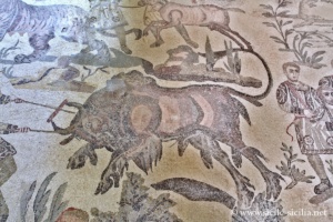 Mosaïques du corridor de la grande chasse, Villa romaine de Casale, Sicile