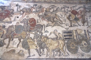 Mosaïques du corridor de la grande chasse, Villa romaine de Casale, Sicile