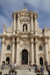Façade baroque de la cathédrale de Syracuse