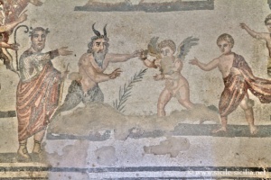 Mosaïque Sallon de Eros et Pan, Villa romaine de Casale Piazza Armerina, Sicile