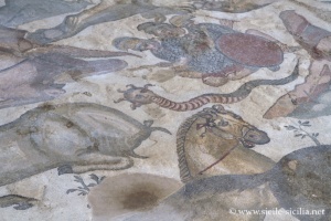 Douze travaux d'Hercule, Triclinium, villa romaine de Casale, Piazza Armerina