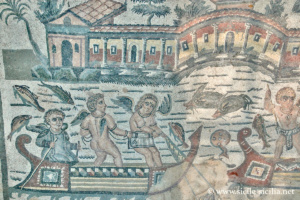 Salle des amours pêcheurs, Villa romaine de Casale, Sicile