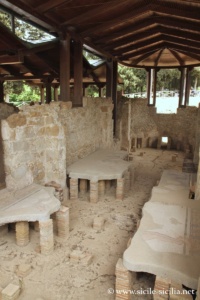Tepidarium, thermes romains de la Villa du Casale, Sicile