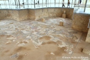Triclinium, villa romaine de Casale, Piazza Armerina