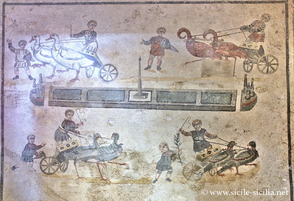 Salle du petit cirque, Villa romaine de Casale, Sicile