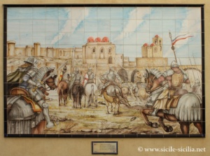 Céramique dans le centre de Troina, assaut normand de Palerme