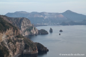 Panorama de Quattrocchi, vue sur Vulcano de Lipari
