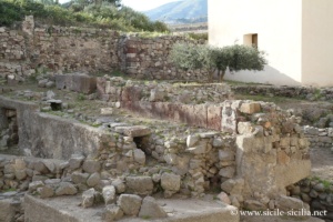 Zone archéologique, centre de Lipari, Sicile