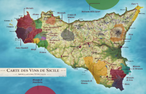 Carta delle regioni vitivinicole della Sicilia