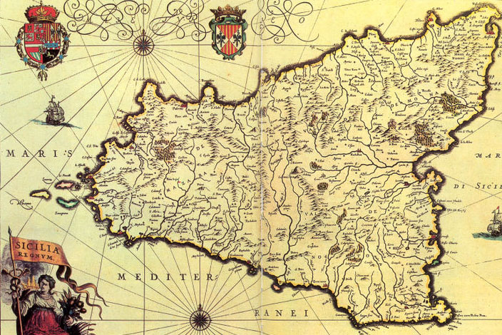 mappa antica della sicilia