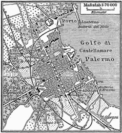 Ancienne carte de Palerme