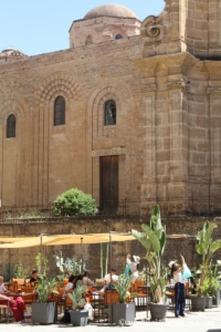 Extérieur médiéval de l'église de la Martorana, Sainte-Marie de l'Amiral, Palerme