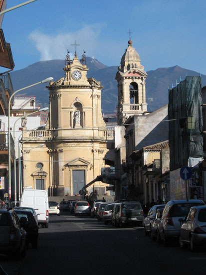 Belpasso sur les pentes de l’Etna