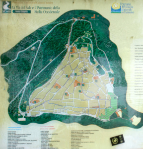 Carte touristique d'Erice, Sicile