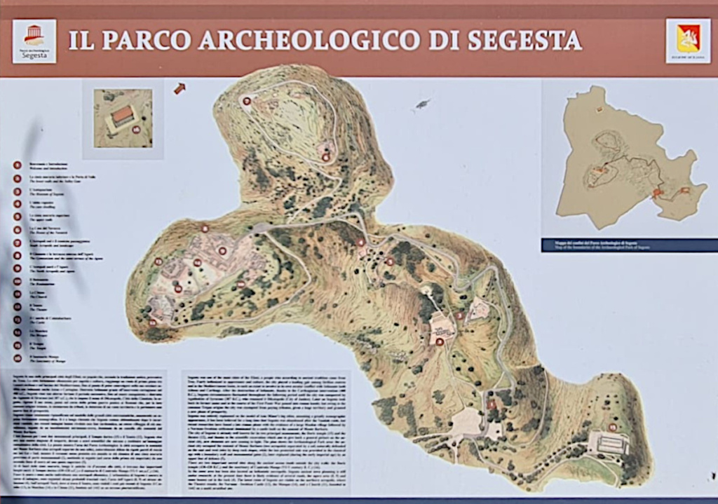 Plan du parc archéologique de Ségeste