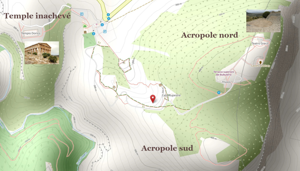 plan du parc archéologique de Ségeste