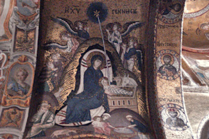 Mosaïque de la Nativité, église de la Martorana, Sainte-Marie de l'Amiral, Palerme