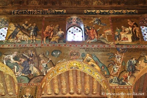 Mosaïques de l'Ancien Testament sur les murs de la Chapelle Palatine de Palerme