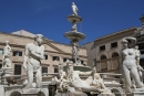 Palerme, place et fontaine Pretorio