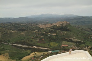 Panorama depuis la Roche de Cérès, Enna, Sicile