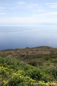 Panorama vers la Sicile depuis la Serra dei Pisani et Mont Aria, Vulcano