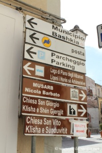 Panneaux bilingues italien-arbëreshë, Piana degli Albanesi