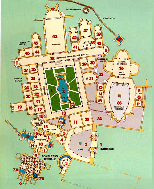 Plan de la Villa du Casale