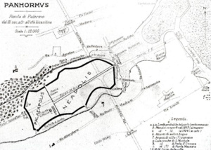 Carte de Palerme à partir de la conquête romaine