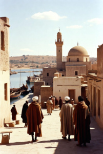 Vue d'artiste : Palerme sous les musulmans