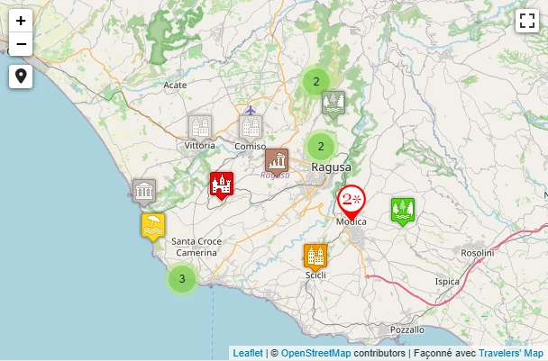 Carte de Que voir autour de Raguse