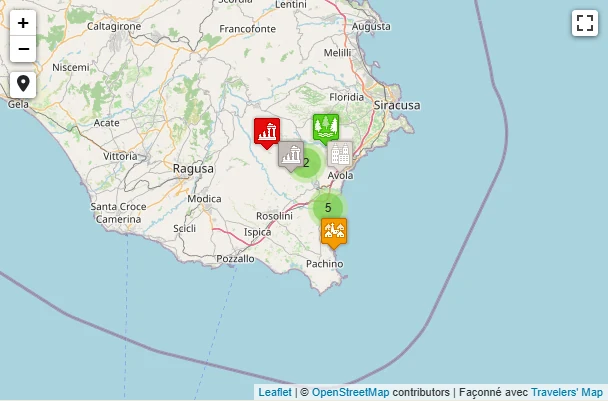 Carte de Que voir autour de Noto