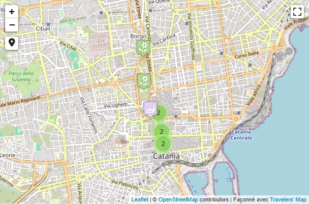 Map of Along the Via Etnea in Catania