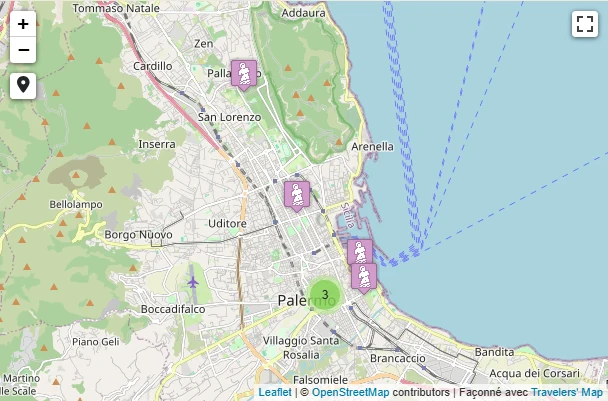 Carte de Autres musées de Palerme
