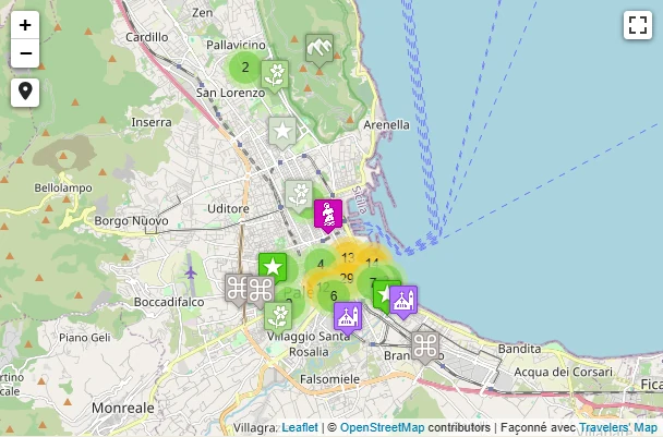 Carte de Que voir à Palerme