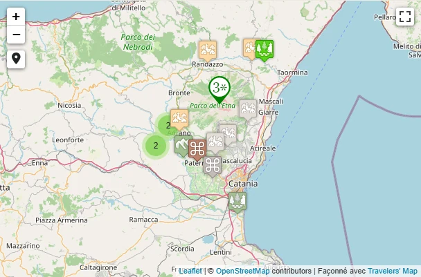 Carte de L&rsquo;Etna