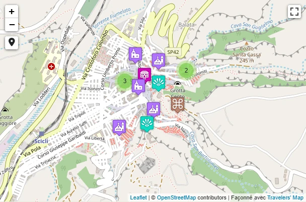 Carte de Que voir à Scicli et visite