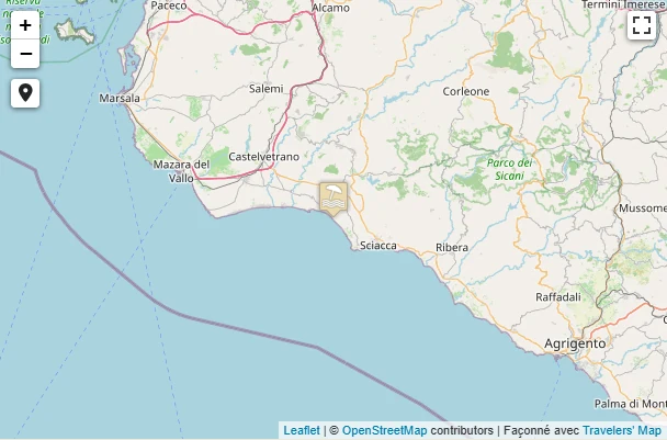 Carte de Côte entre Sélinonte et Sciacca
