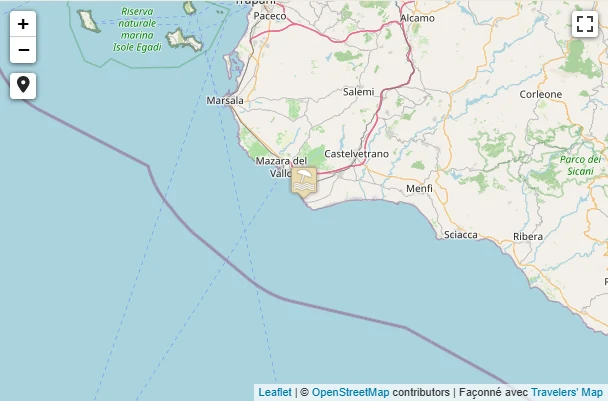Carte de Côte entre Sélinonte et Marsala